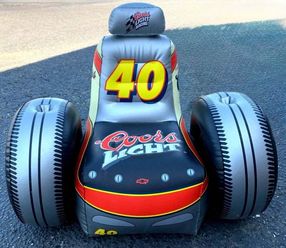 Inflatable COORS Light Beer Racing Seat Blow Up Chair NEW